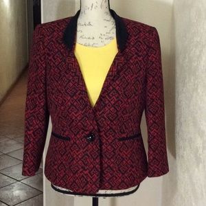 Vintage kasper Black and Red Blazer